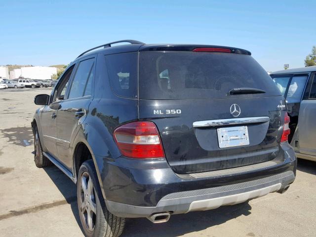 4JGBB86E48A395483 - 2008 MERCEDES-BENZ ML 350 BLACK photo 3