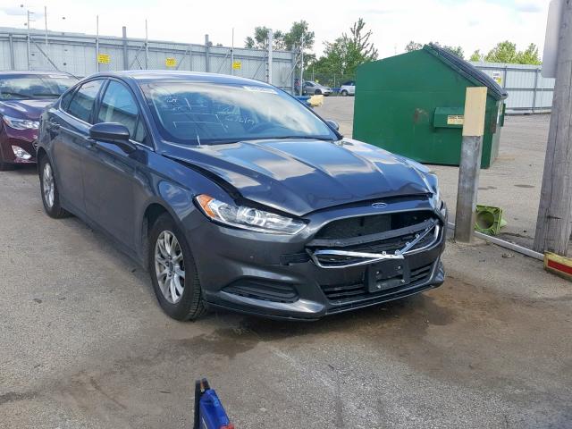 3FA6P0G71FR118016 - 2015 FORD FUSION S CHARCOAL photo 1