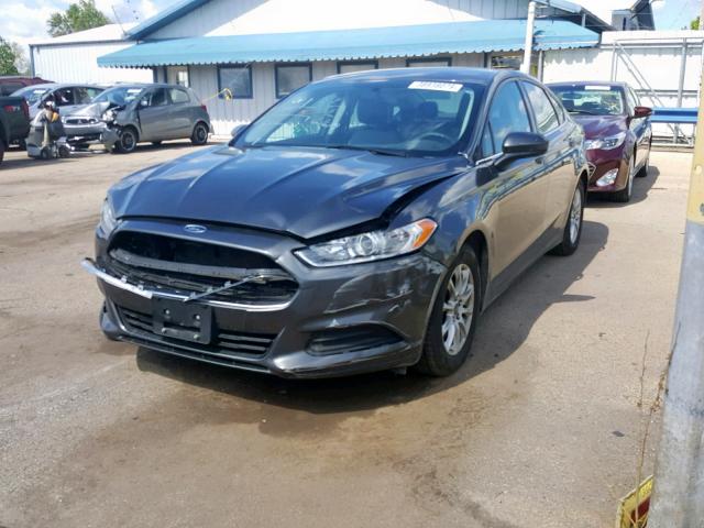 3FA6P0G71FR118016 - 2015 FORD FUSION S CHARCOAL photo 2