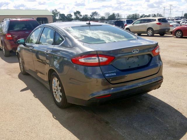 3FA6P0G71FR118016 - 2015 FORD FUSION S CHARCOAL photo 3