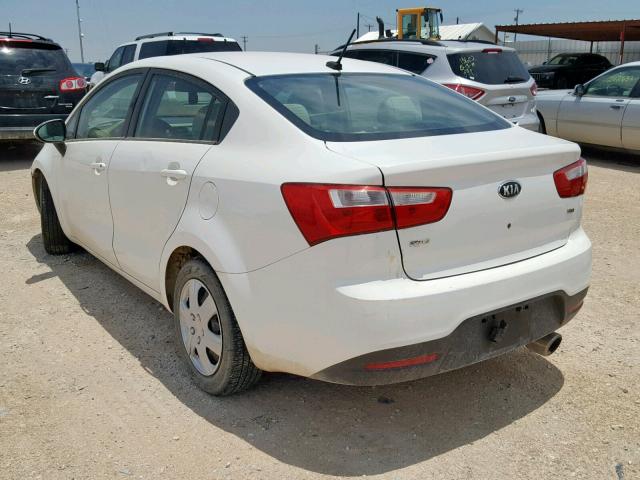 KNADM4A37D6174475 - 2013 KIA RIO LX WHITE photo 3