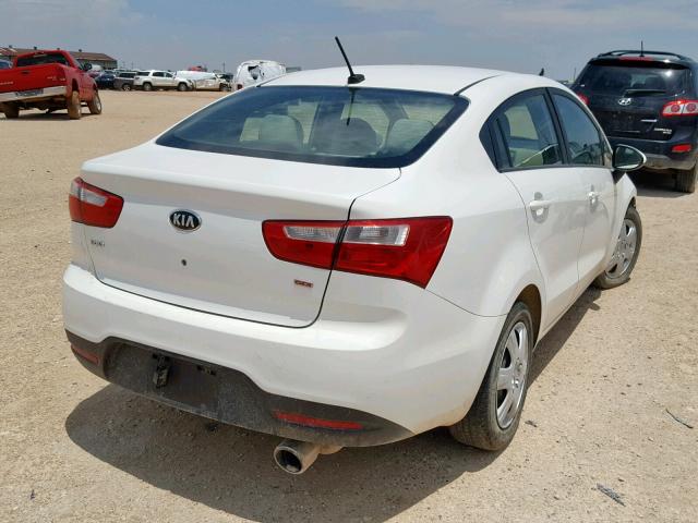 KNADM4A37D6174475 - 2013 KIA RIO LX WHITE photo 4