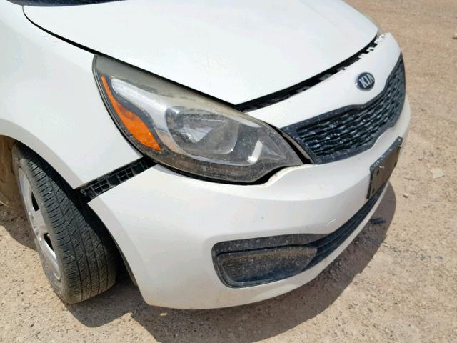 KNADM4A37D6174475 - 2013 KIA RIO LX WHITE photo 9