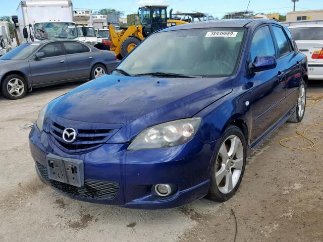 JM1BK143441195324 - 2004 MAZDA 3 HATCHBAC BLUE photo 2