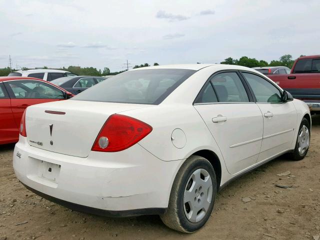 1G2ZF58B974276242 - 2007 PONTIAC G6 VALUE L WHITE photo 4