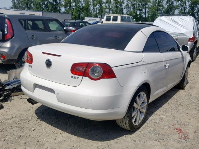 WVWFA71F07V006753 - 2007 VOLKSWAGEN EOS 2.0T L WHITE photo 4