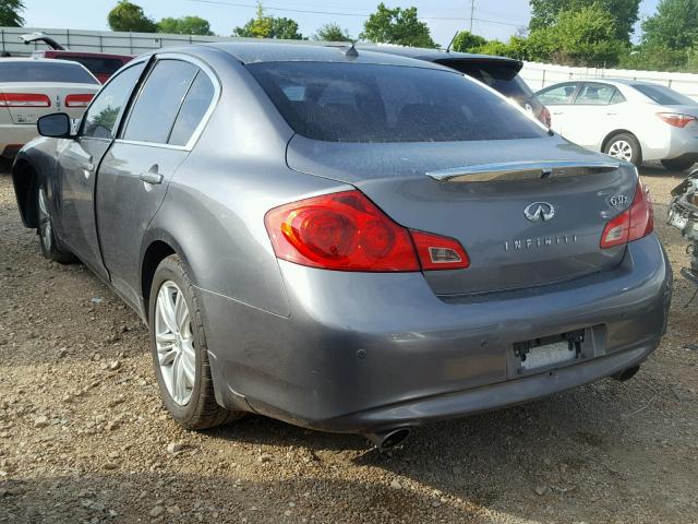 JN1CV6ARXBM401407 - 2011 INFINITI G37 GRAY photo 3