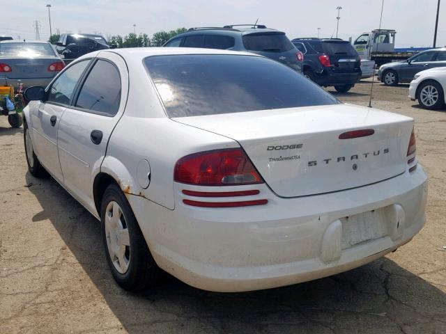 1B3EL36R64N251409 - 2004 DODGE STRATUS SE WHITE photo 3