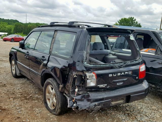 JF1SF65621H723560 - 2001 SUBARU FORESTER S შავი ფოტო 3