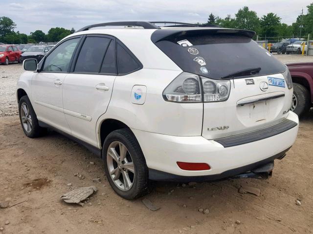 JTJHW31U872014079 - 2007 LEXUS RX 400H WHITE photo 3