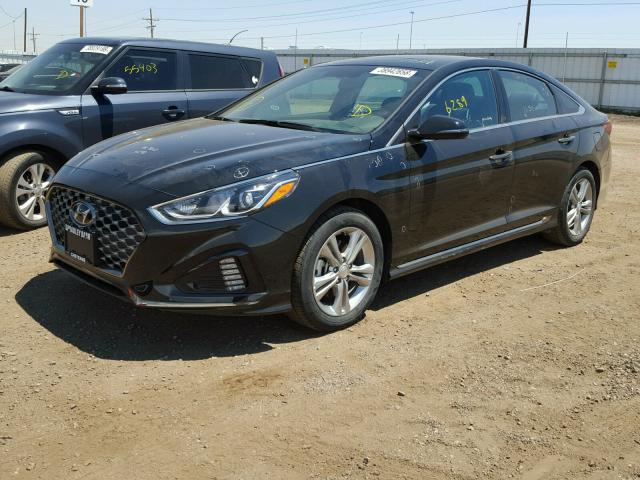 5NPE34AF3JH611619 - 2018 HYUNDAI SONATA SPO BLACK photo 2