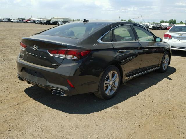 5NPE34AF3JH611619 - 2018 HYUNDAI SONATA SPO BLACK photo 4