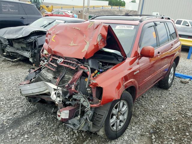 JTEGF21A630105495 - 2003 TOYOTA HIGHLANDER RED photo 2