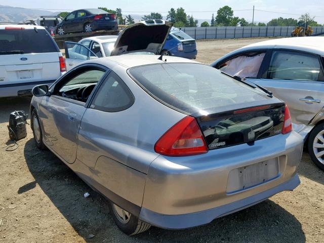 JHMZE13722T001402 - 2002 HONDA INSIGHT SILVER photo 3