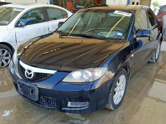 JM1BK12F081783336 - 2008 MAZDA 3 I BLACK photo 2