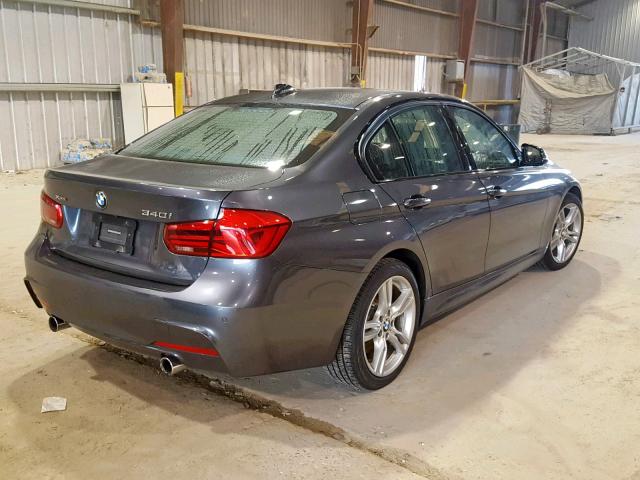 WBA8B7G53GNT70716 - 2016 BMW 340 XI GRAY photo 4