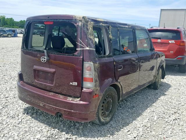 JTLKT334554009829 - 2005 TOYOTA SCION XB 勃艮第红 照片 4