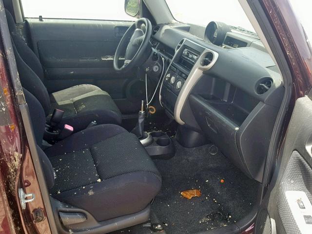 JTLKT334554009829 - 2005 TOYOTA SCION XB 勃艮第红 照片 5