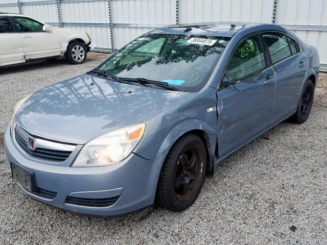 1G8ZS57B29F228074 - 2009 SATURN AURA XE BLUE photo 2