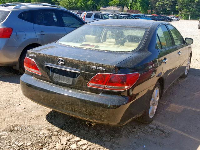 JTHBA30G155093236 - 2005 LEXUS ES 330 BLACK photo 4