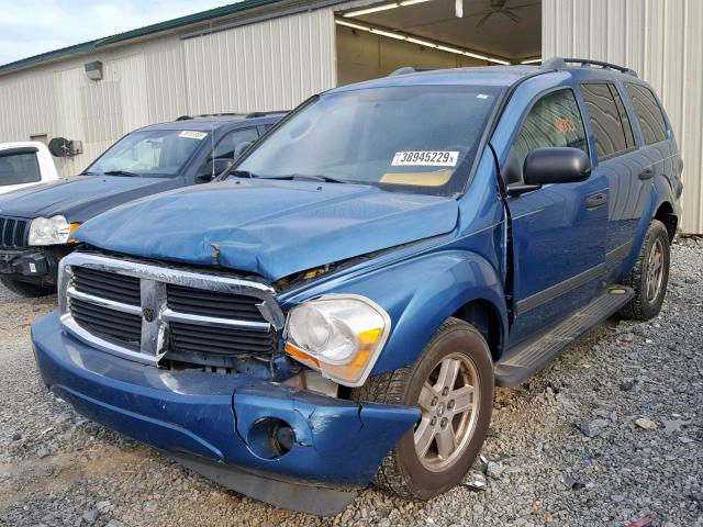 1D4HB48NX6F182335 - 2006 DODGE DURANGO SL BLUE photo 2