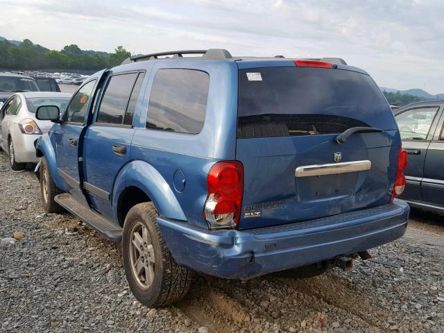 1D4HB48NX6F182335 - 2006 DODGE DURANGO SL BLUE photo 3