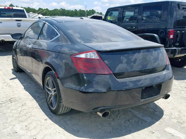 1HGCS21819A000766 - 2009 HONDA ACCORD EXL BLACK photo 3