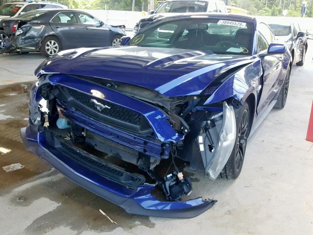 1FA6P8CF7F5394487 - 2015 FORD MUSTANG GT BLUE photo 2