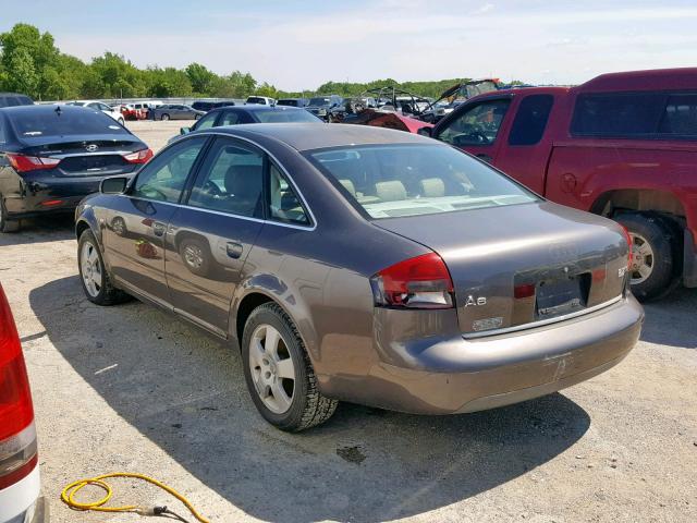 WAUED64BX1N077226 - 2001 AUDI A6 2.7T QU BROWN photo 3