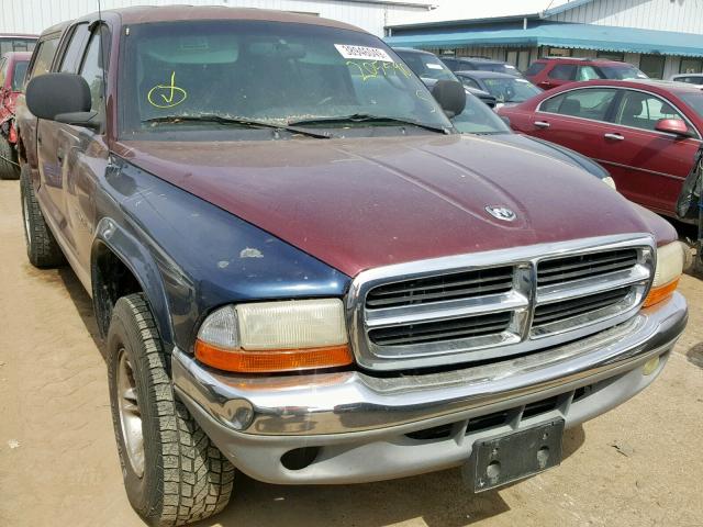 1B7HG2AZ6YS777189 - 2000 DODGE DAKOTA QUA BURGUNDY photo 1