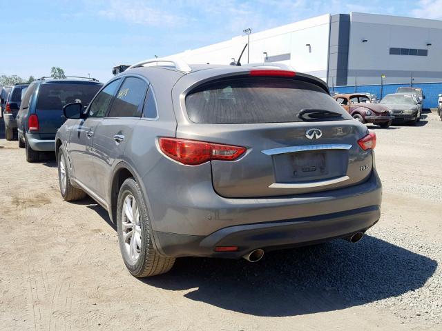 JNRAS18WX9M150314 - 2009 INFINITI FX35 GRAY photo 3