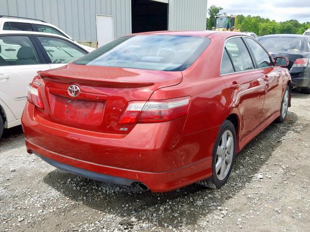 4T1BE46K57U138044 - 2007 TOYOTA CAMRY NEW RED photo 4