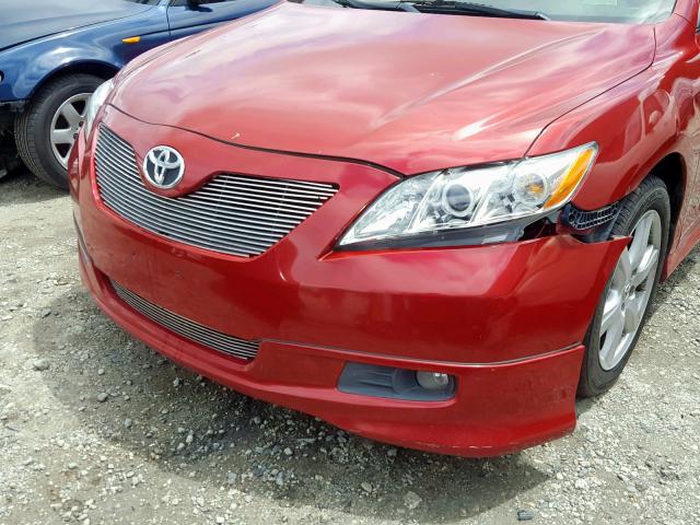 4T1BE46K57U138044 - 2007 TOYOTA CAMRY NEW RED photo 9