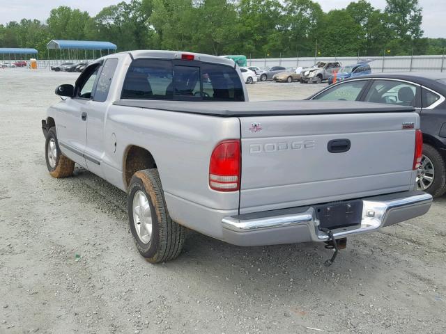 1B7GL22X1WS612829 - 1998 DODGE DAKOTA SILVER photo 3