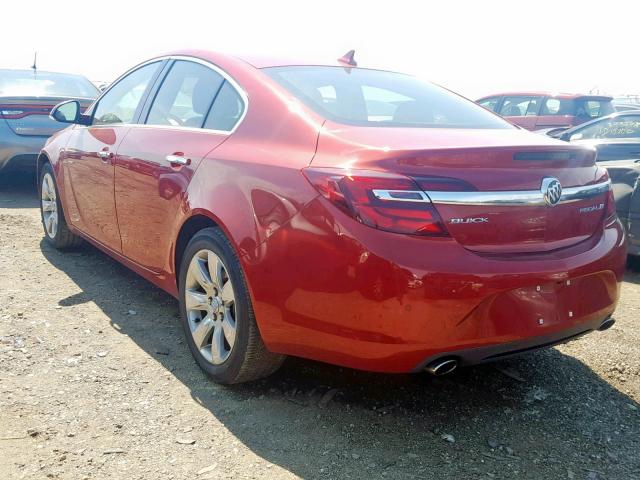 2G4GN5EX1E9270804 - 2014 BUICK REGAL PREM RED photo 3