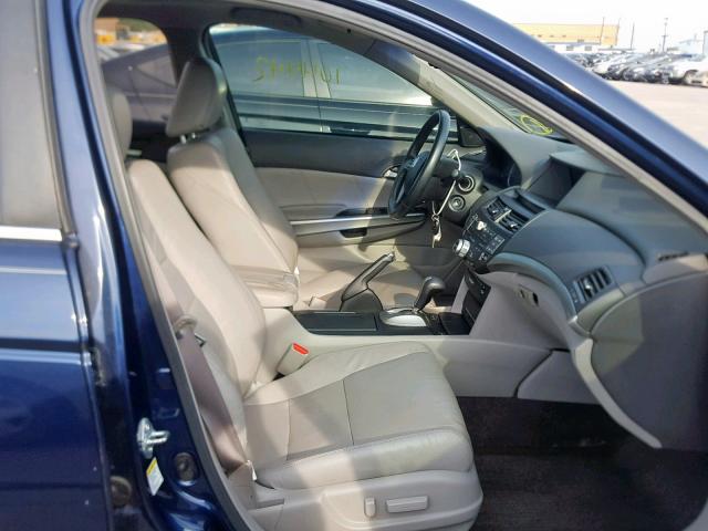 1HGCP36809A035413 - 2009 HONDA ACCORD EXL BLUE photo 5