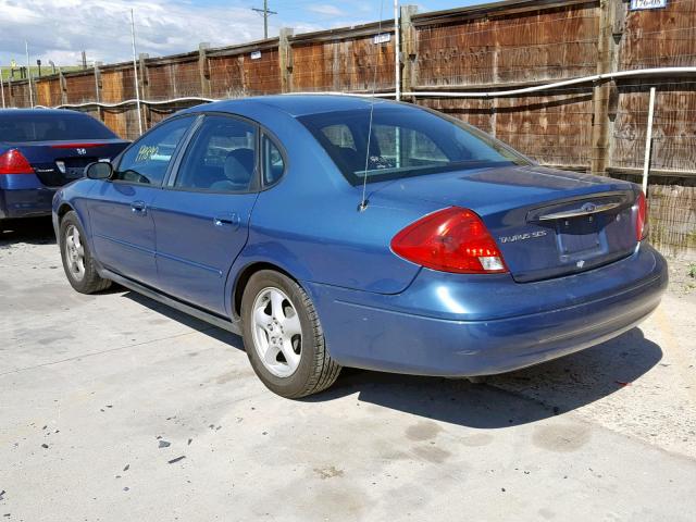 1FAFP55U92G248696 - 2002 FORD TAURUS SES BLUE photo 3