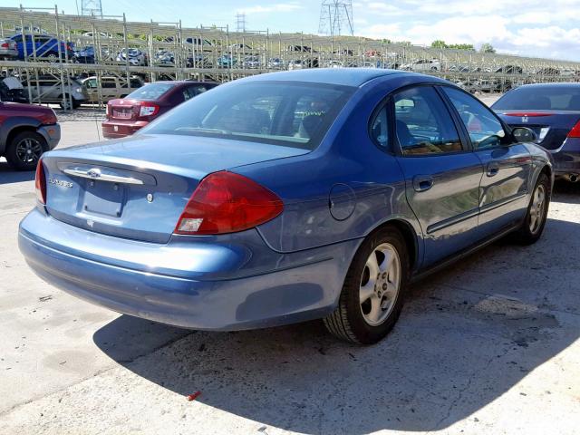 1FAFP55U92G248696 - 2002 FORD TAURUS SES BLUE photo 4