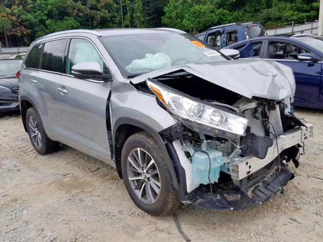 5TDJZRFH2JS559026 - 2018 TOYOTA HIGHLANDER SILVER photo 1