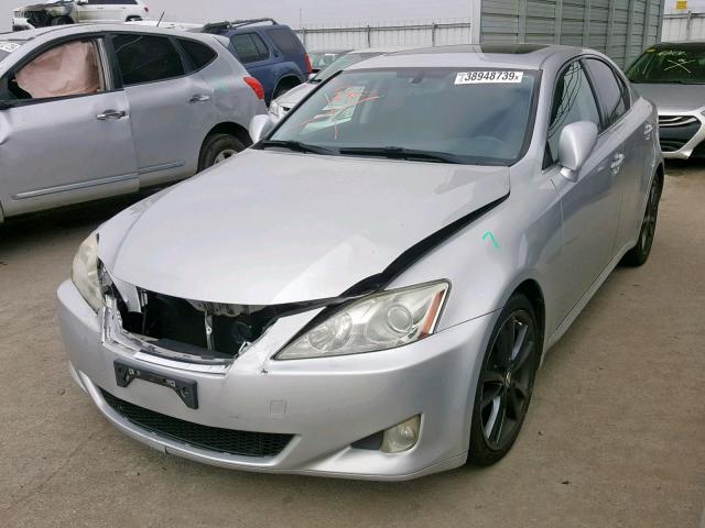 JTHBK262175049632 - 2007 LEXUS IS 250 SILVER photo 2