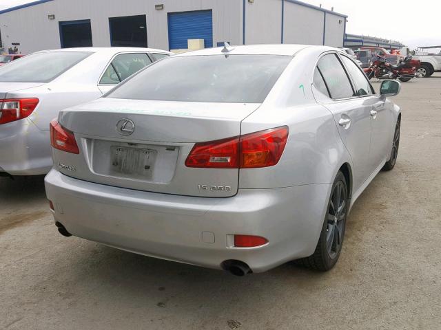 JTHBK262175049632 - 2007 LEXUS IS 250 SILVER photo 4