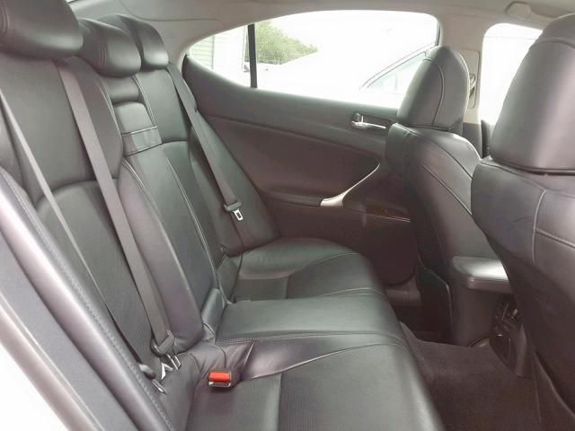 JTHBK262175049632 - 2007 LEXUS IS 250 SILVER photo 6