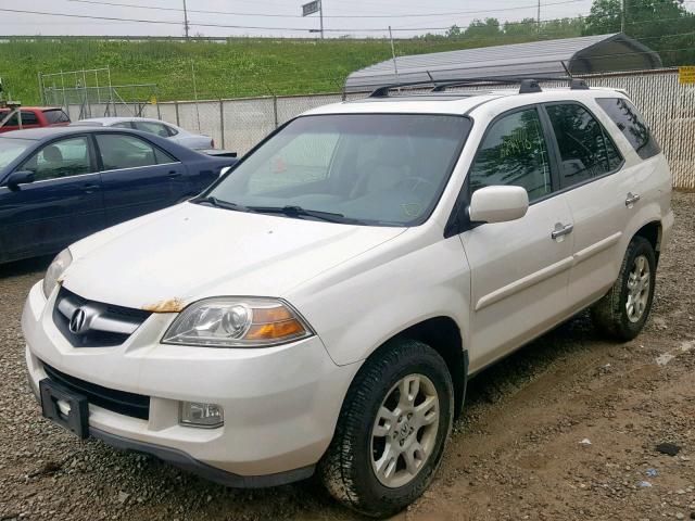 2HNYD18876H545991 - 2006 ACURA MDX TOURIN WHITE photo 2