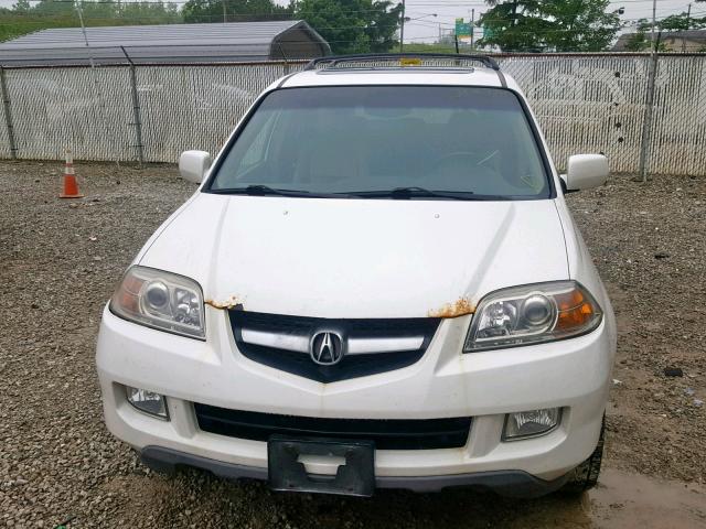 2HNYD18876H545991 - 2006 ACURA MDX TOURIN WHITE photo 9