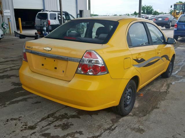 KL1TD56E89B378934 - 2009 CHEVROLET AVEO LS YELLOW photo 4