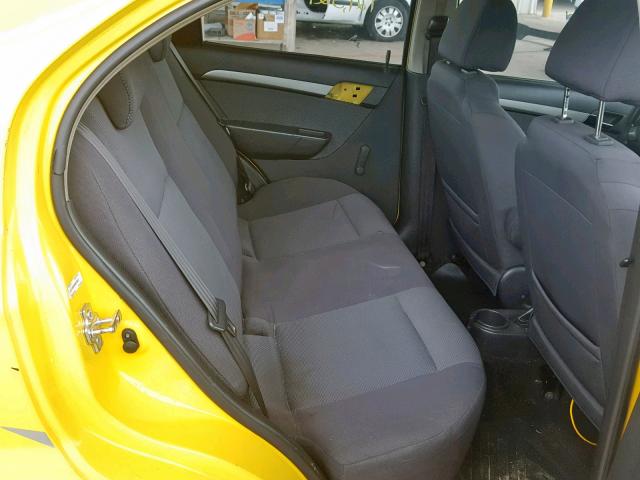 KL1TD56E89B378934 - 2009 CHEVROLET AVEO LS YELLOW photo 6