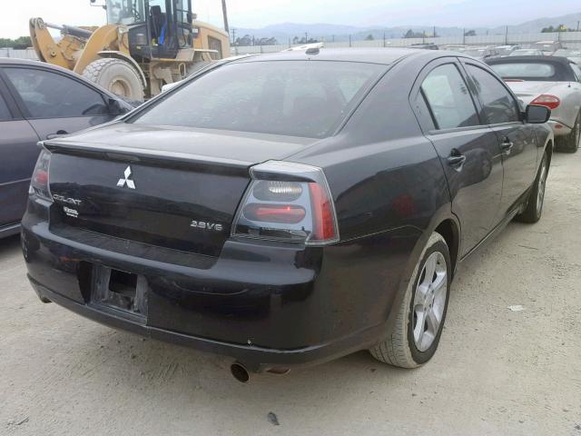 4A3AB56S87E033262 - 2007 MITSUBISHI GALANT GTS BLACK photo 4