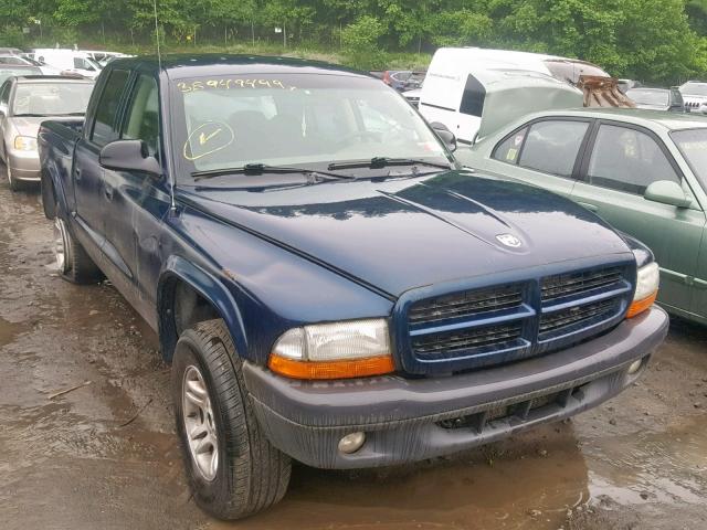 1D7HG38X73S212295 - 2003 DODGE DAKOTA QUA BLUE photo 1