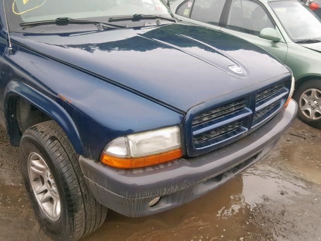 1D7HG38X73S212295 - 2003 DODGE DAKOTA QUA BLUE photo 9