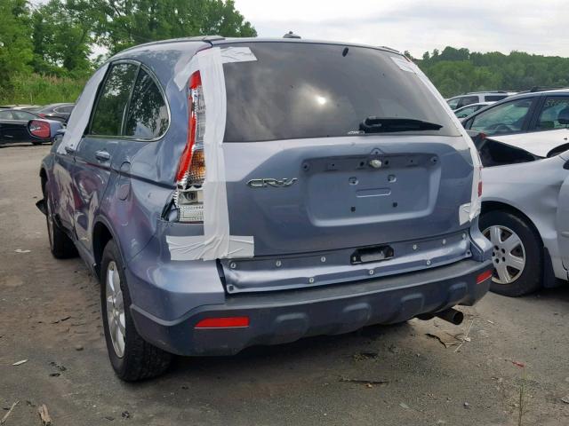 JHLRE48797C088835 - 2007 HONDA CR-V EXL BLUE photo 3